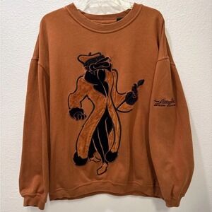 VTG Rare! Pelle pelle oversized Orange Graphic Hoodie Size XL See Description*